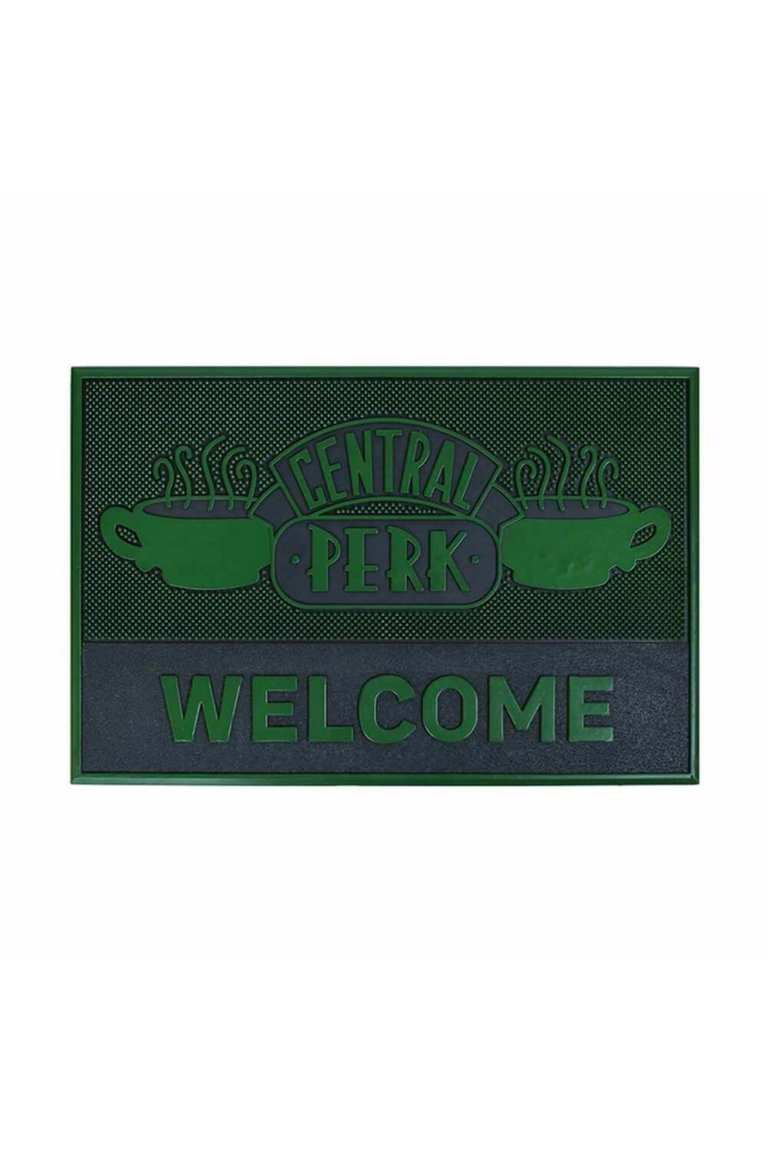 Friends Rubber Central Perk Door Mat (Green/Gray) (One Size) - Green/Gray
