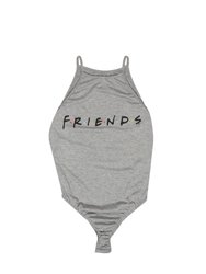 Womens/Ladies Logo Bodysuit - Gray - Gray