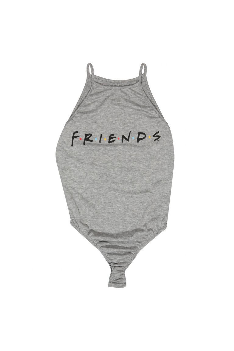 Womens/Ladies Logo Bodysuit - Gray - Gray