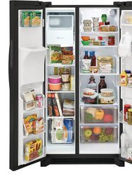 25.6 Cu. Ft. Black Side by Side Refrigerator