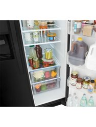 25.6 Cu. Ft. Black Side by Side Refrigerator