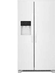 25.6 Cu. Ft. Black Side by Side Refrigerator - White