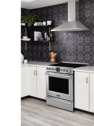 5.4 Cu. Ft. Stainless Front Control Electric Range With Air Fry