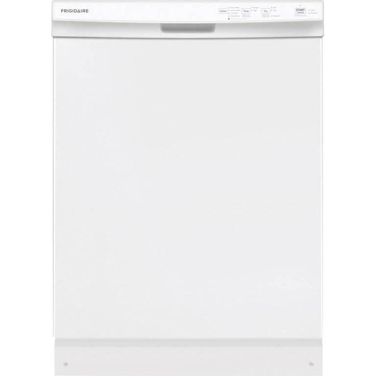 54 dBA Black Front Control Dishwasher - White