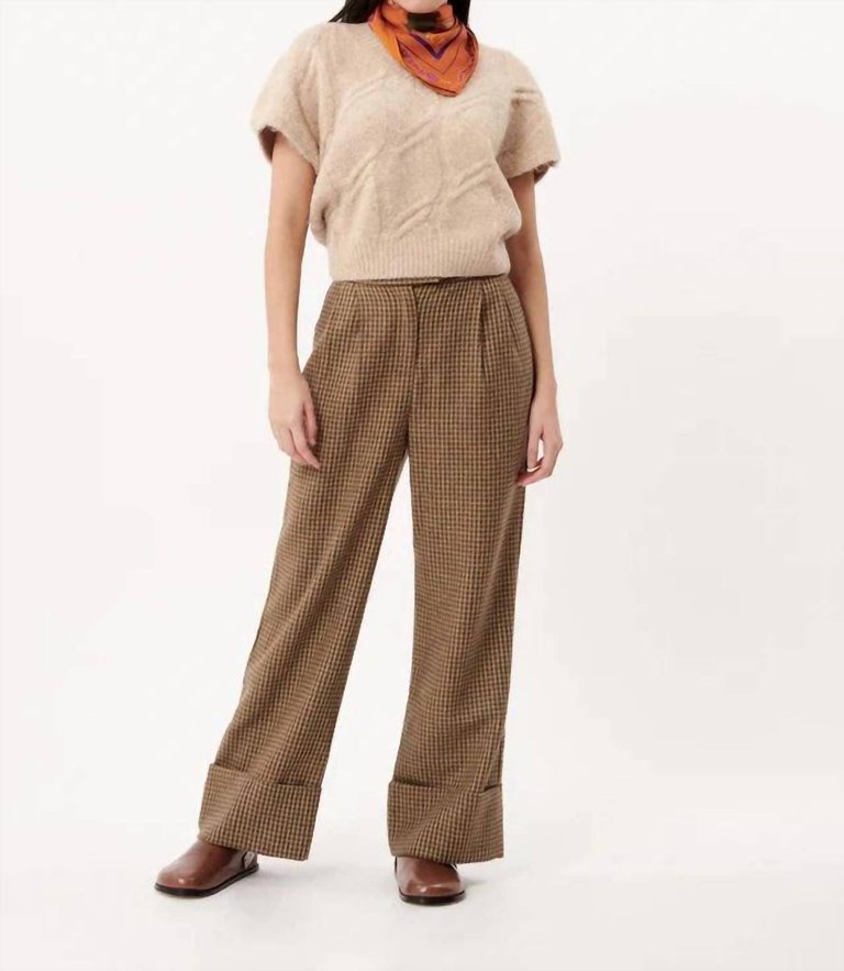 Pia Pants In Brown - Brown