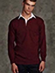 Front Row Mens Long Sleeve Sports Rugby Shirt (Burgundy)