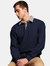 Front Row Mens Long Sleeve Sports Rugby Shirt (Navy/Slate collar)