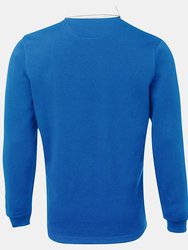 Front Row Mens Premium Long Sleeve Rugby Shirt/Top (Royal)