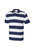 Front Row Mens Striped Pique Polo Shirt (Navy/White) - Navy/White