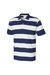 Front Row Mens Striped Pique Polo Shirt (Navy/White) - Navy/White