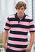 Front Row Mens Striped Pique Polo Shirt