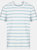 Front Row Mens Striped T-Shirt (White/Duck Egg Blue) - White/Duck Egg Blue
