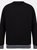 Front Row Unisex Adults Striped Cuff Sweatshirt (Black/Heather Gray) - Black/Heather Gray