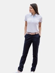 Front Row Womens/Ladies Cotton Rich Stretch Chino Trousers/Pants (Navy)