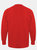 Kids Big Boys Long Sleeve Plain Rugby Sports Polo Shirt - Red