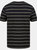 Mens Striped T-Shirt- Black/Khaki