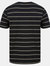 Mens Striped T-Shirt- Black/Khaki