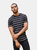 Mens Striped T-Shirt- Black/Khaki