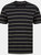 Mens Striped T-Shirt- Black/Khaki - Black/Khaki