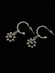 8-Ball Blossom Mini-Hoop Earrings