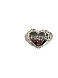 Baby Love Signet Ring - Gold/Ruby