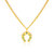 Feelings Horseshoe Charm Necklace - Gold