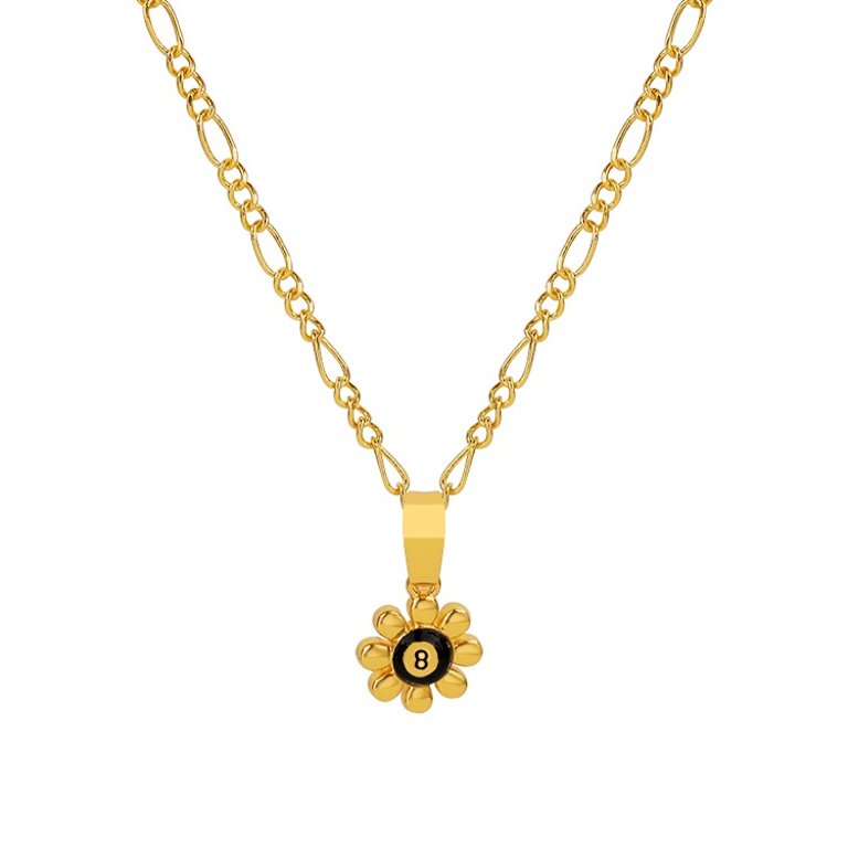 Mini 8-Ball Blossom Charm Necklace