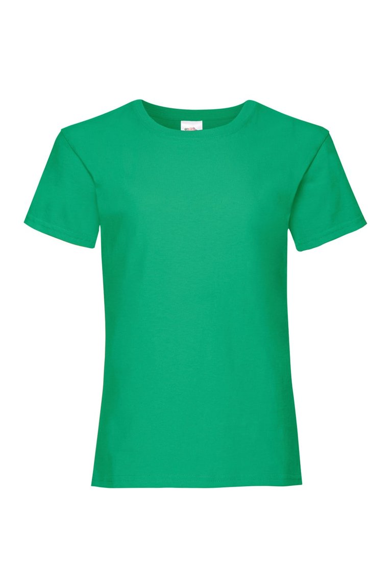 Big Girls Childrens Valueweight Short Sleeve T-Shirt - Kelly Green - Kelly Green