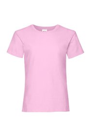 Big Girls Childrens Valueweight Short Sleeve T-Shirt - Pack of 2 - Light Pink