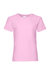 Big Girls Childrens Valueweight Short Sleeve T-Shirt - Pack of 2 - Light Pink