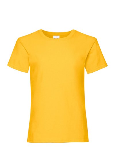 Fruit of the Loom Big Girls Childrens Valueweight Short Sleeve T-Shirt - Sunflower product