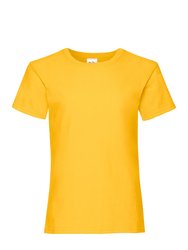 Big Girls Childrens Valueweight Short Sleeve T-Shirt - Sunflower - Sunflower