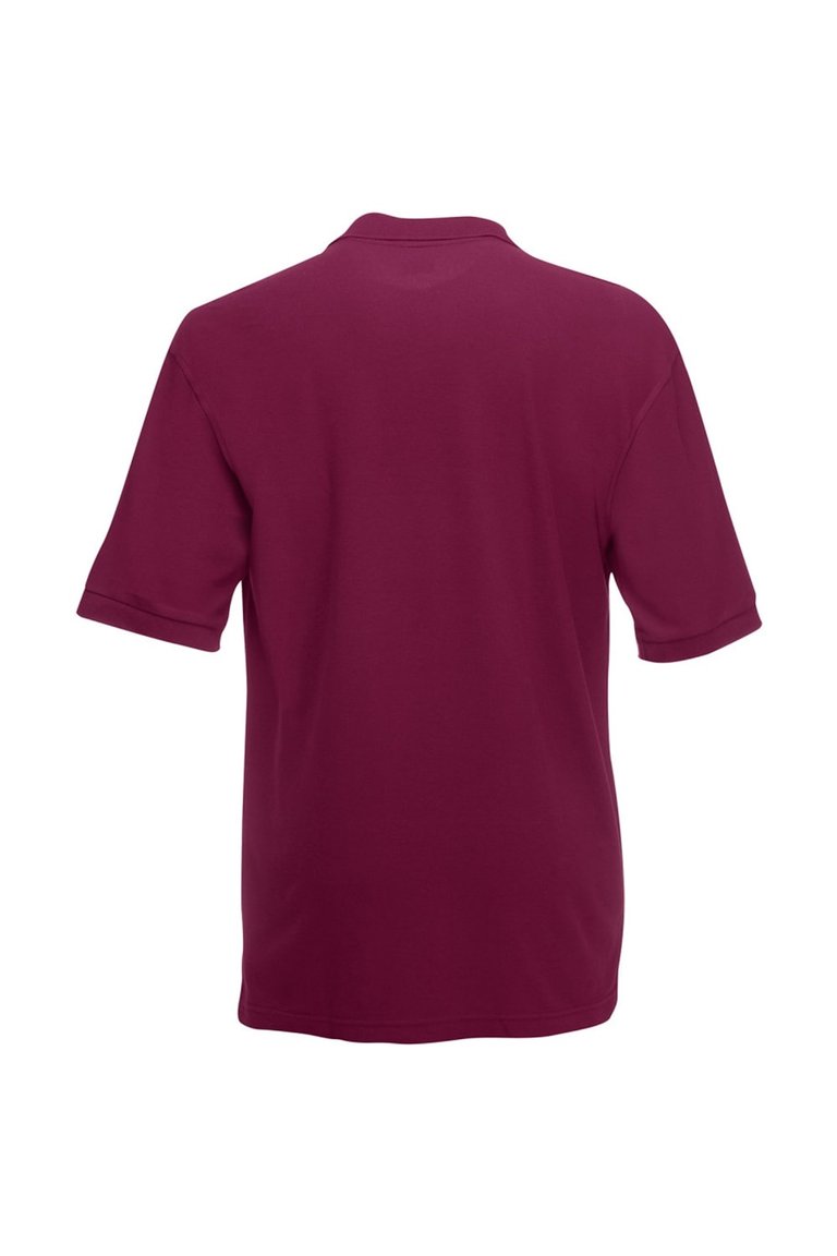 Childrens/Kids Big Girls 65/35 Pique Polo Shirt - Burgundy