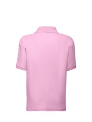 Childrens/Kids Big Girls 65/35 Pique Polo Shirt - Pack Of 2 - Light Pink