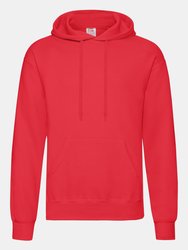 Fruit of the Loom Adults Unisex Classic Hooded Sweatshirt (Red) - Red