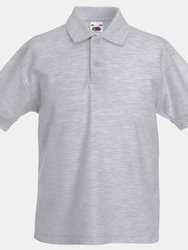 Fruit Of The Loom Childrens/Kids Big Girls 65/35 Pique Polo Shirt (Pack of 2) (Heather Grey) - Heather Grey