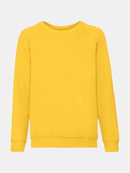 Fruit of the Loom Childrens/Kids Classic Raglan Sweatshirt (Sunflower Yellow) - Sunflower Yellow