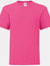Fruit Of The Loom Childrens/Kids Iconic T-Shirt (Fuchsia Pink) - Fuchsia Pink