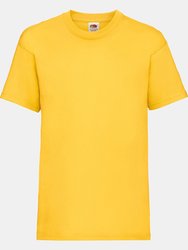 Fruit Of The Loom Childrens/Kids Little Boys Valueweight Short Sleeve T-Shirt (Pack of 2) (Sunflower) - Sunflower