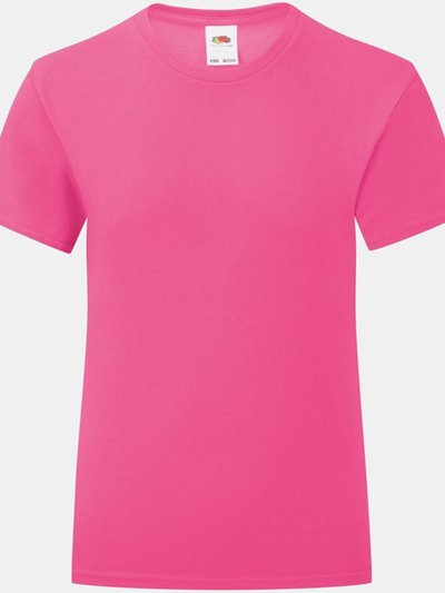 Fruit of the Loom Fruit Of The Loom Girls Iconic T-Shirt (Fuchsia Pink) product
