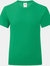 Fruit Of The Loom Girls Iconic T-Shirt (Kelly Green) - Kelly Green