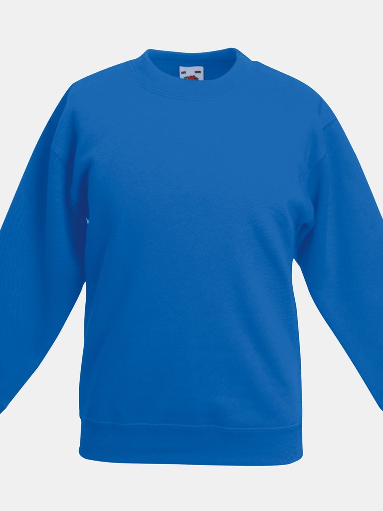 Fruit Of The Loom Kids Big Girls Classic 80/20 Set-In Sweatshirt (Pack of 2) (Royal Blue) - Royal Blue