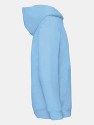 Fruit Of The Loom Kids Unisex Premium 70/30 Hooded Sweatshirt / Hoodie (Sky Blue)