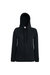 Fruit Of The Loom Ladies Fitted Hooded Sweatshirt (Black)