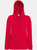 Fruit Of The Loom Ladies Fitted Hooded Sweatshirt (Red)
