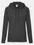 Fruit Of The Loom Ladies Fitted Lightweight Hooded Sweatshirt / Hoodie (240 GSM) (Light Graphite) - Light Graphite