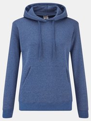 Fruit Of The Loom Ladies Lady Fit Hooded Sweatshirt / Hoodie (Heather Royal) - Heather Royal