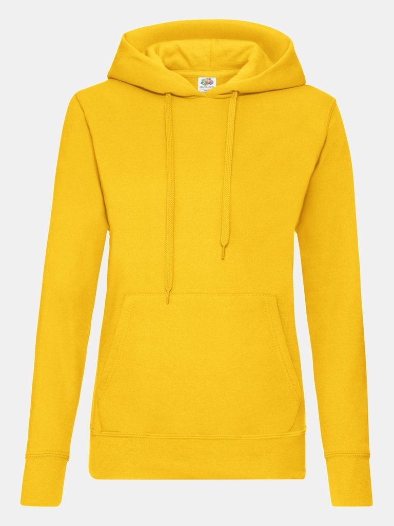 Fruit Of The Loom Ladies Lady Fit Hooded Sweatshirt / Hoodie (Sunflower) - Sunflower