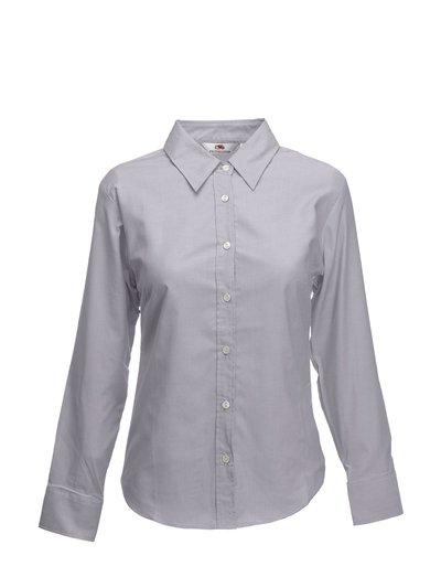 Fruit of the Loom Fruit Of The Loom Ladies Lady-Fit Long Sleeve Oxford Shirt (Oxford Grey) product