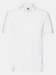 Fruit Of The Loom Ladies Lady-Fit Premium Short Sleeve Polo Shirt (White) - White